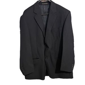 Oscar de La Renta Navy Wool Blazer Sports Coat Suit Jacket Mens 40 Short